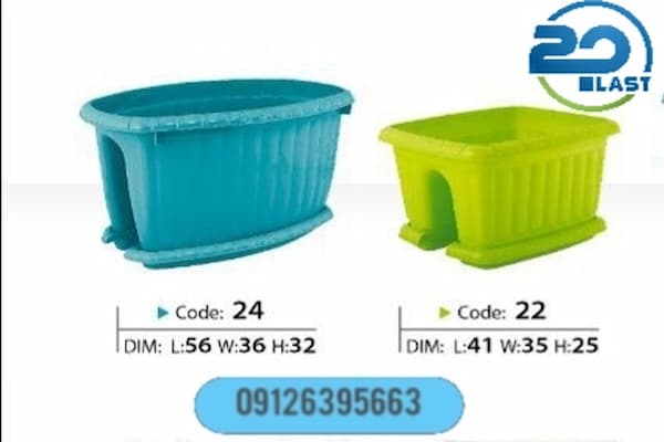 قیمت عمده گلدان پلاستیکی آویز بسته 24 عددی