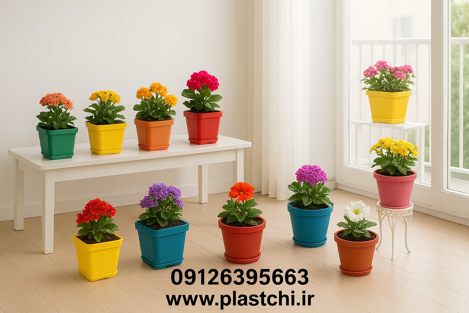 انواع گلدان پلاستیکی رنگی در مدل های مختلف