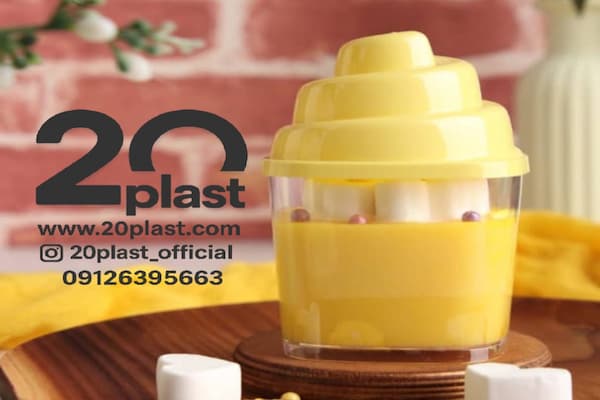 ظروف یکبار مصرف کریستالی برای دسرهای شکلاتی